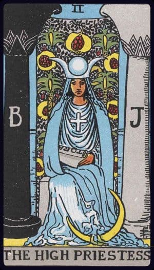 The High Priestess Background Card