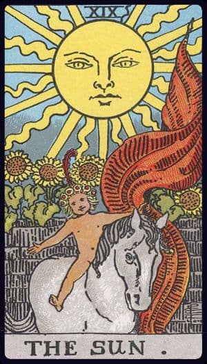 The Sun Background Card